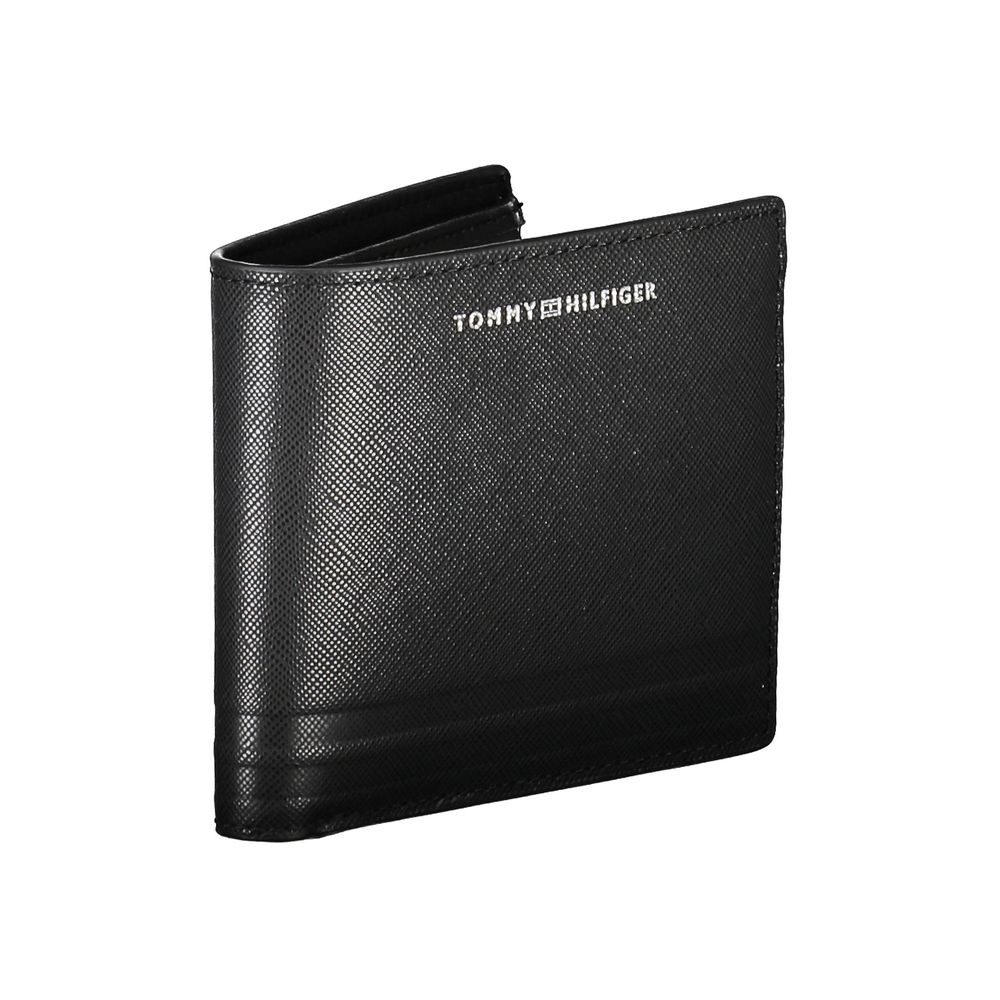 Tommy Hilfiger Black Leather Men Wallet - Luxe Marca