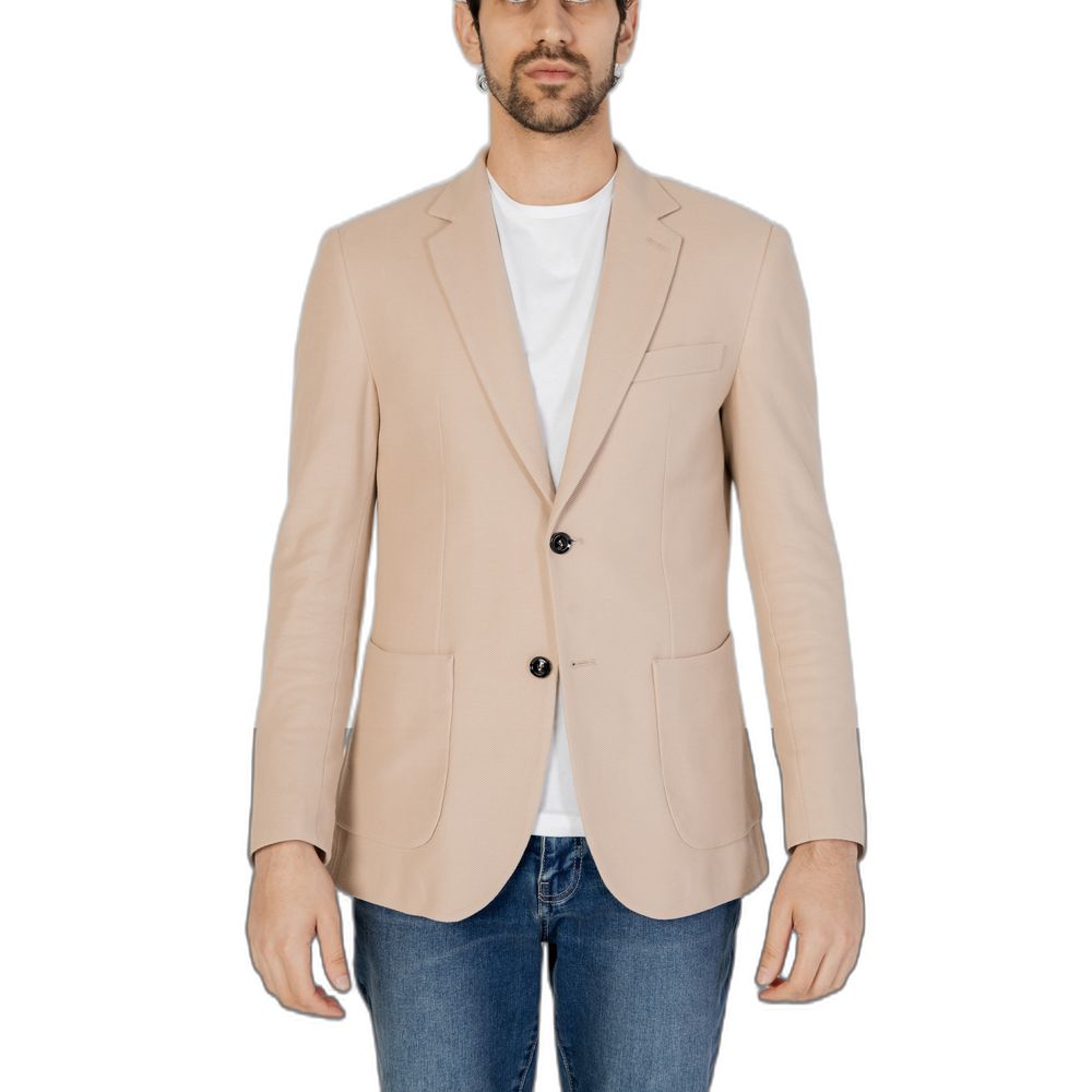 Beige Cotton Blazer