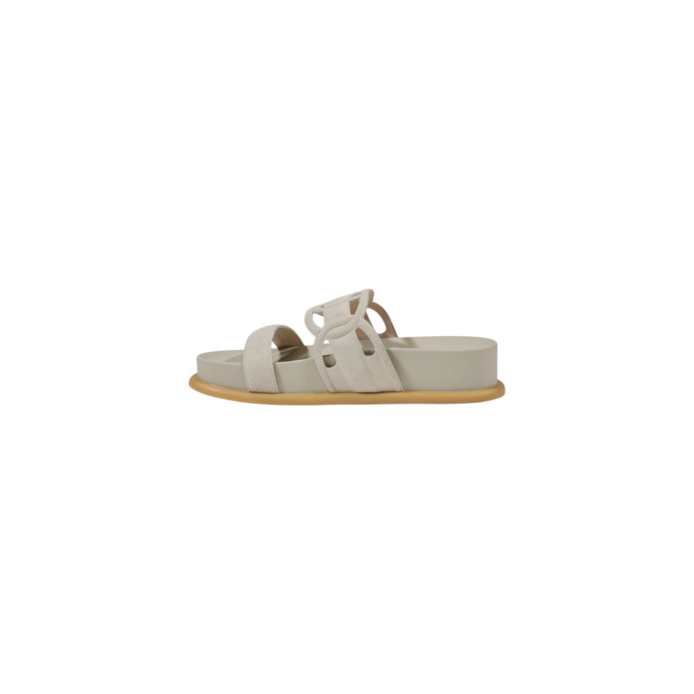 Gray Leather Sandal
