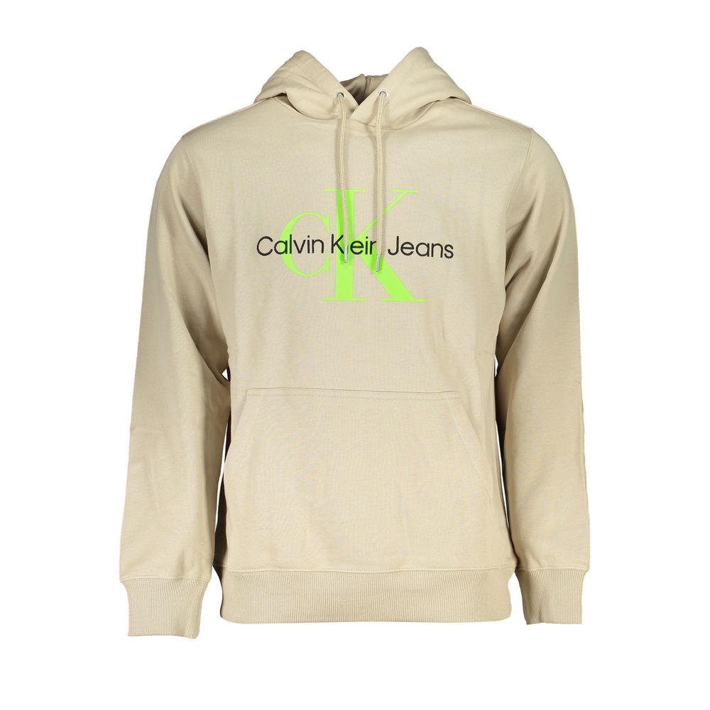 Calvin Klein Beige Cotton Men's Sweatshirt - Luxe Marca