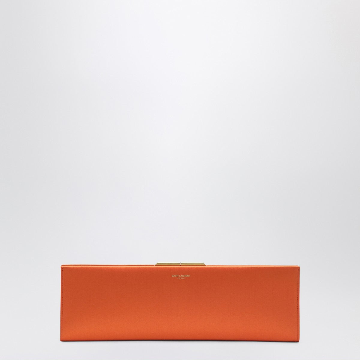 Saint Laurent Saint Laurent Midnight Clutch Large in Orange Satin