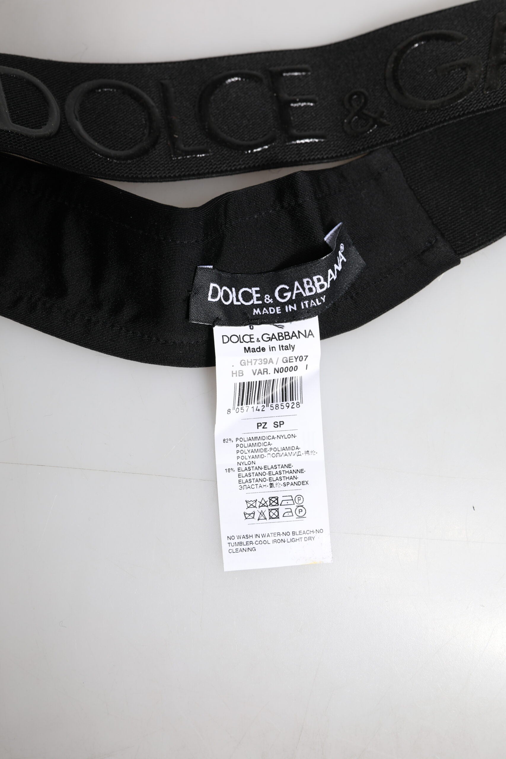 Black DG Logo Nylon Knitted Men Head Band Hat