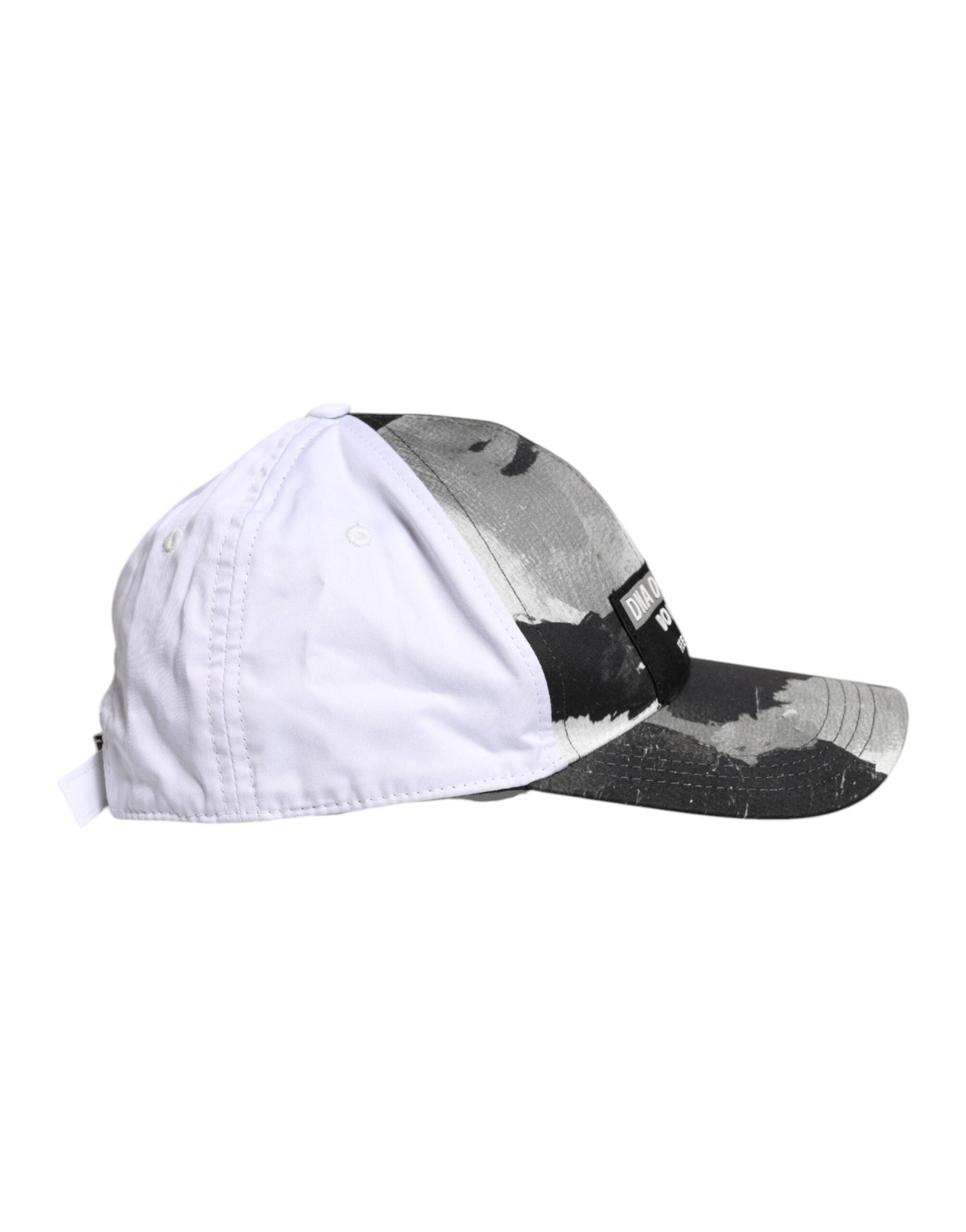 White Gray Camouflage 6 Panels Baseball Cap