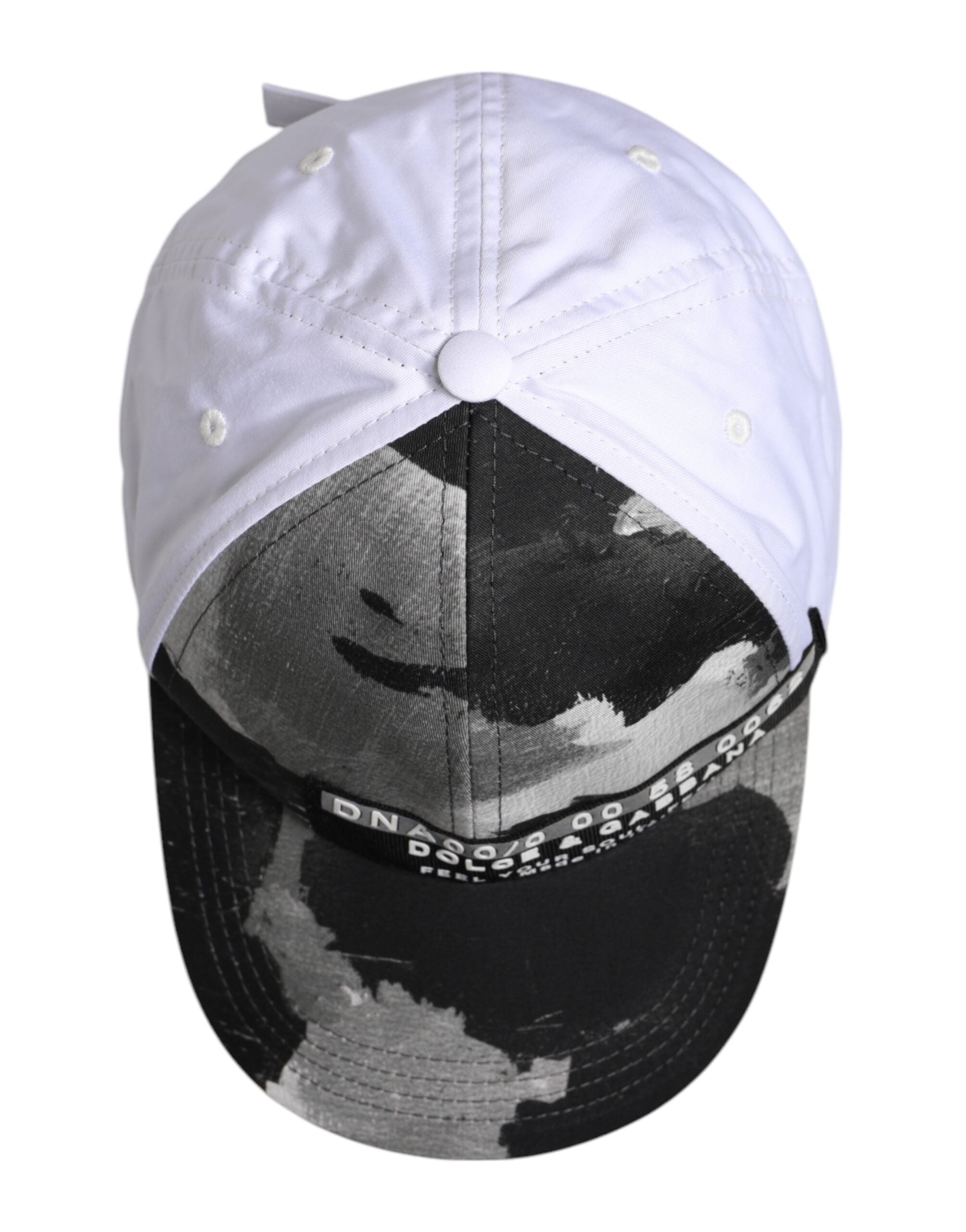 White Gray Camouflage 6 Panels Baseball Cap