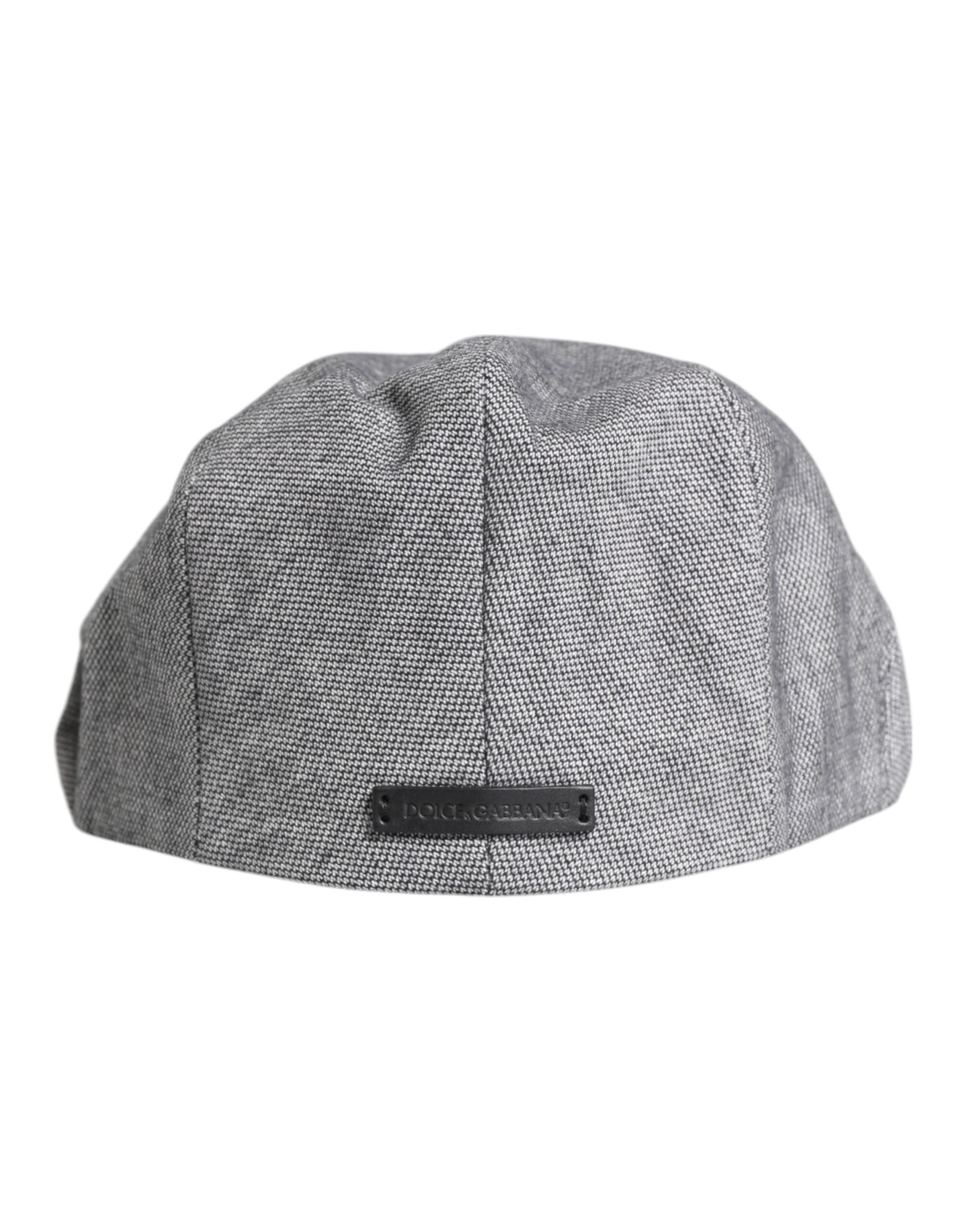 Gray Cotton Newsboy Capello Cabbie Hat