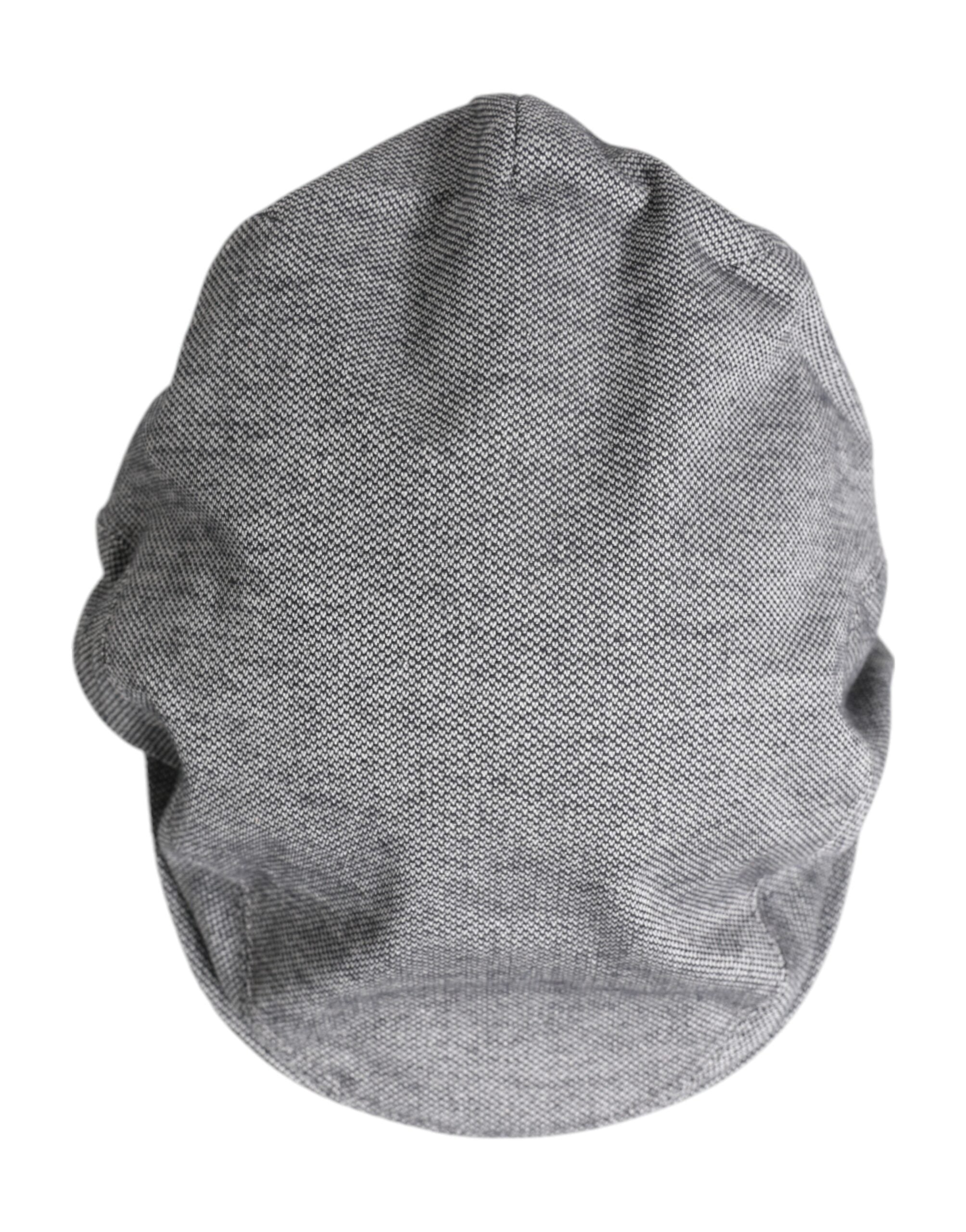 Gray Cotton Newsboy Capello Cabbie Hat