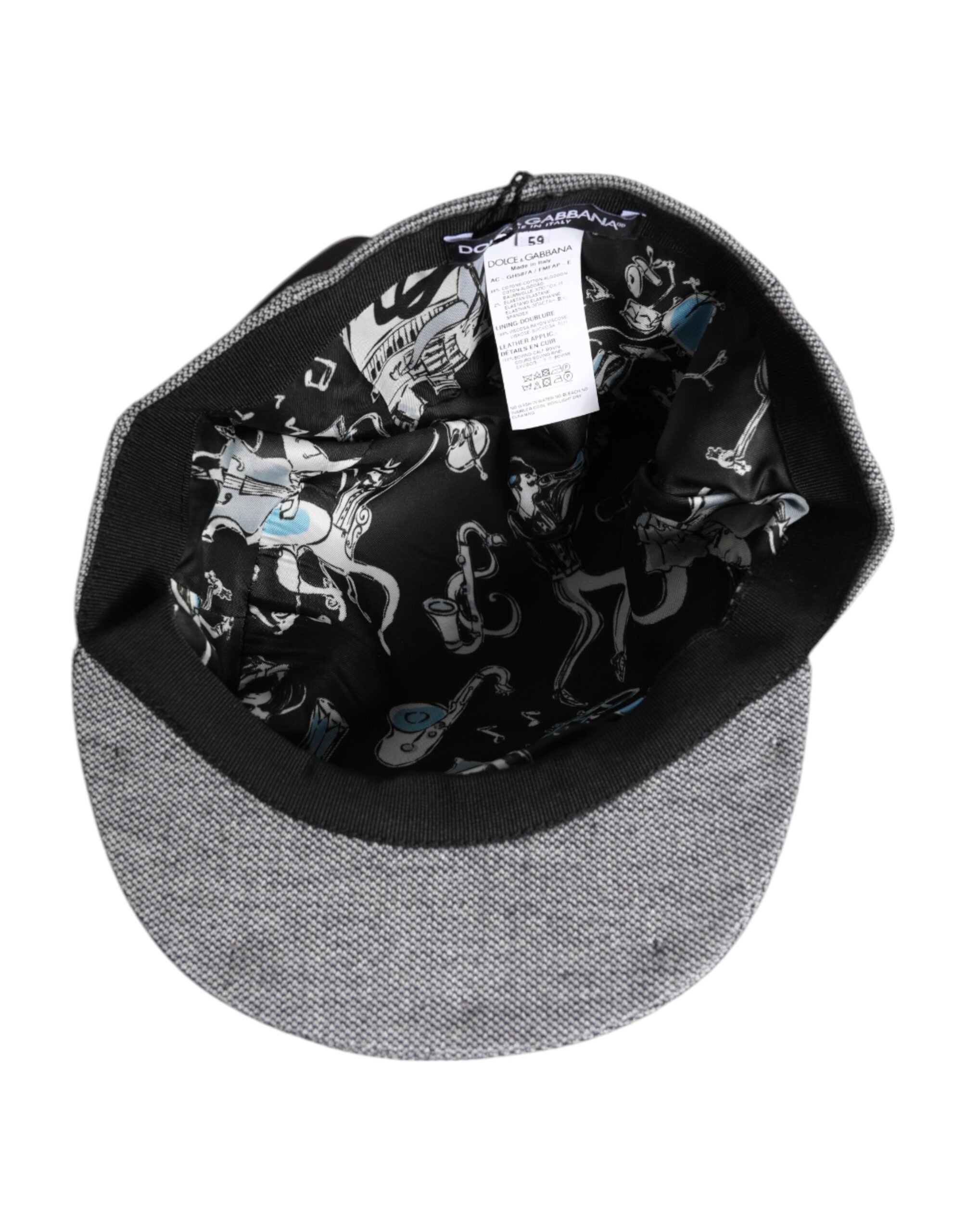 Gray Cotton Newsboy Capello Cabbie Hat