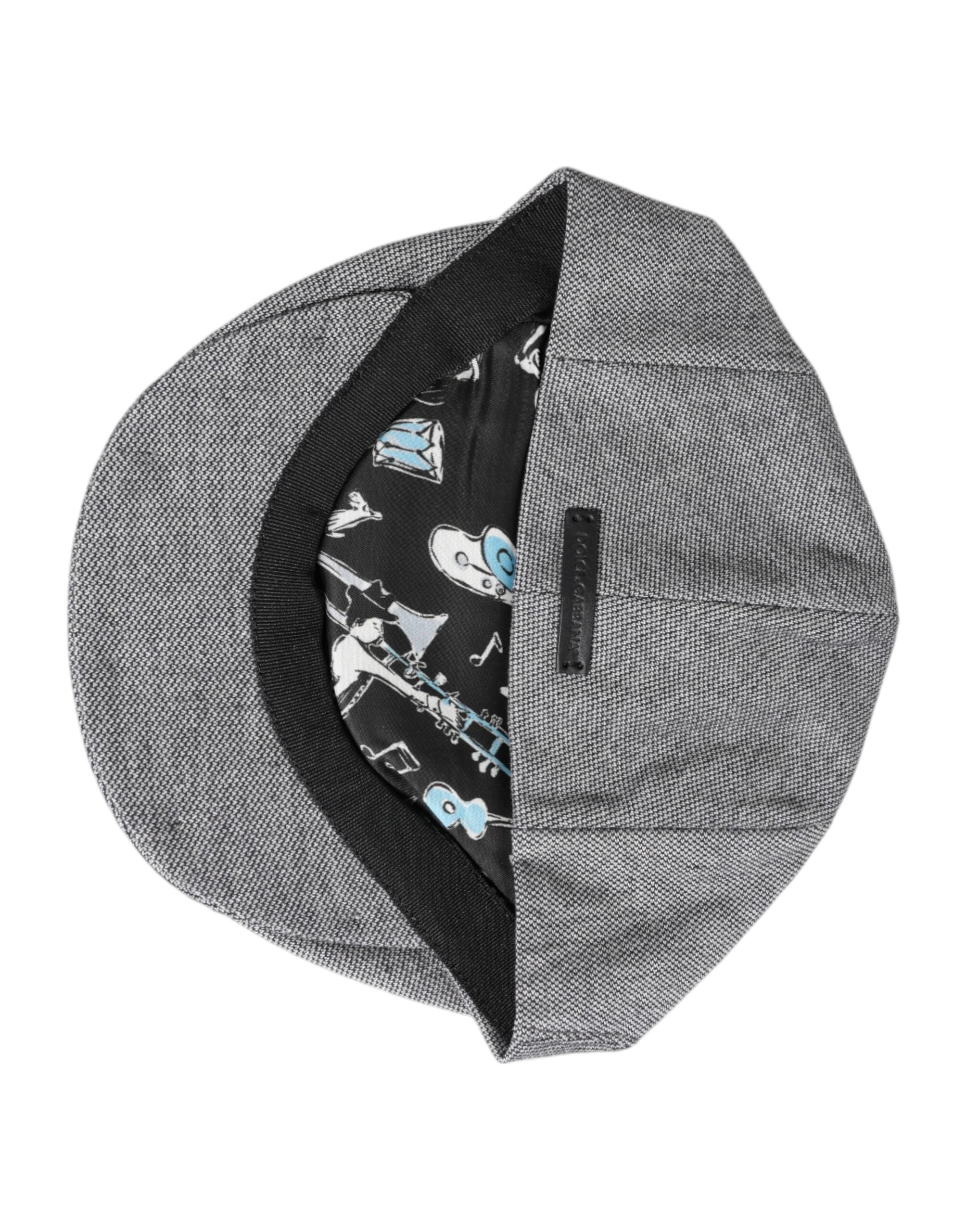 Gray Cotton Newsboy Capello Cabbie Hat