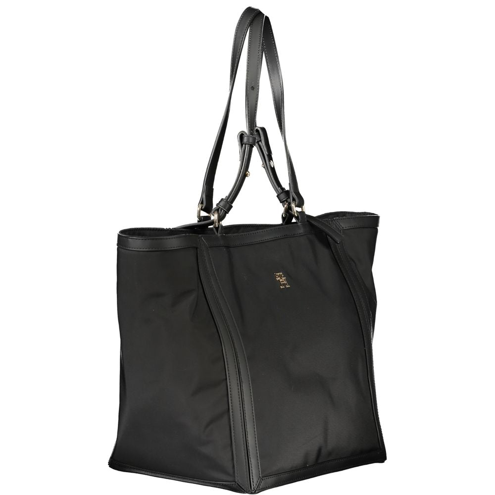 Tommy Hilfiger Black Polyester Women Handbag - Luxe Marca