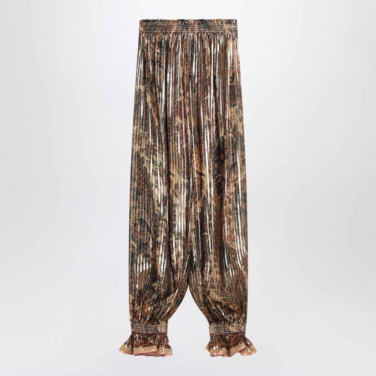 Valentino Valentino Pleated silk-blend trousers