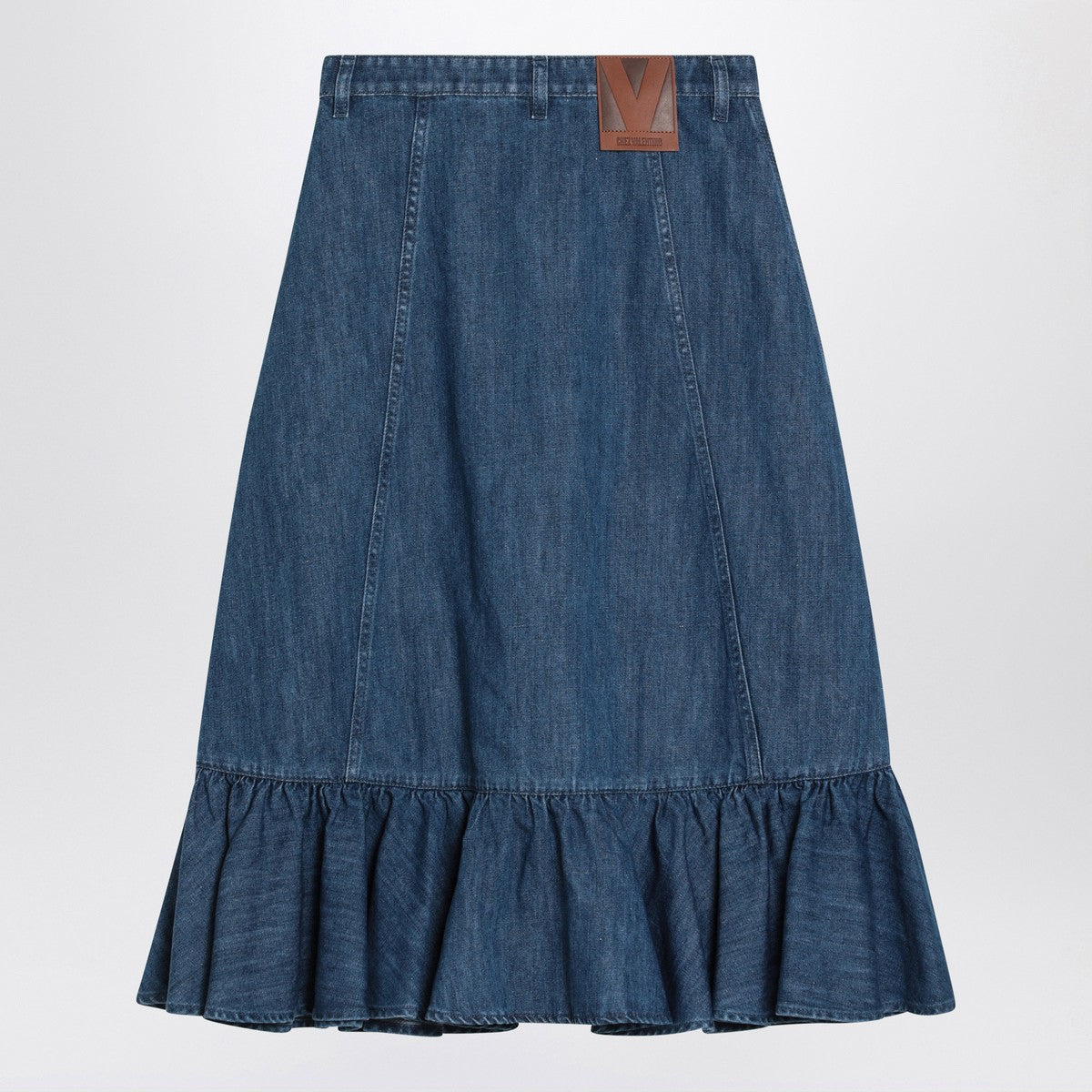 Valentino Valentino Blue denim midi skirt