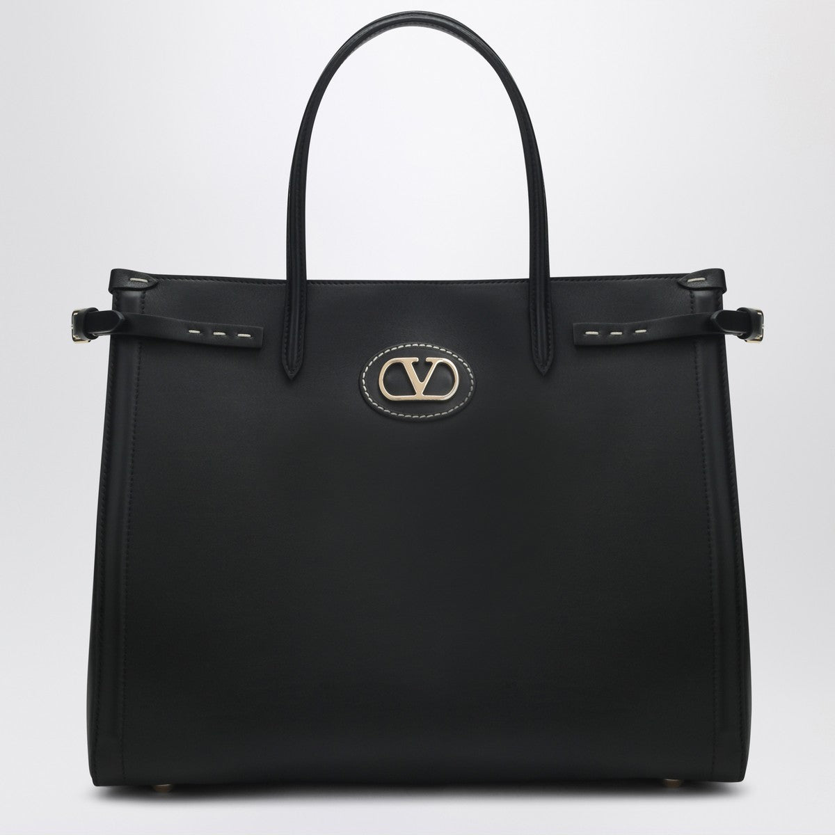 Valentino Garavani Valentino Garavani Black leather medium Antibes tote bag