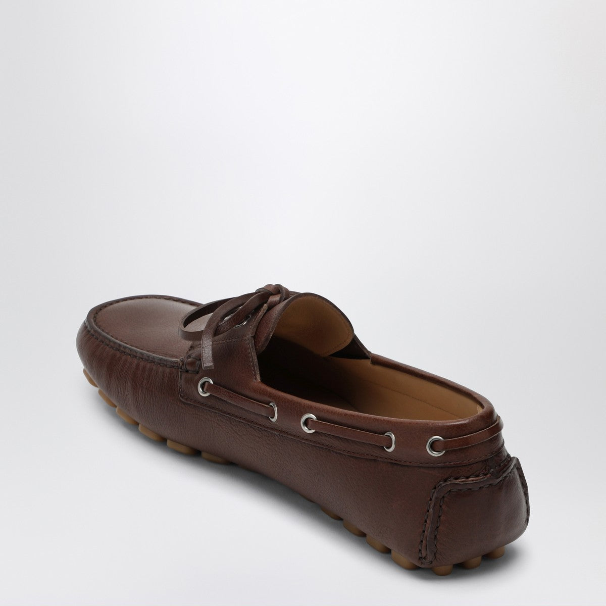 Valentino Garavani Valentino Garavani Brown leather moccasin driver Fantaway