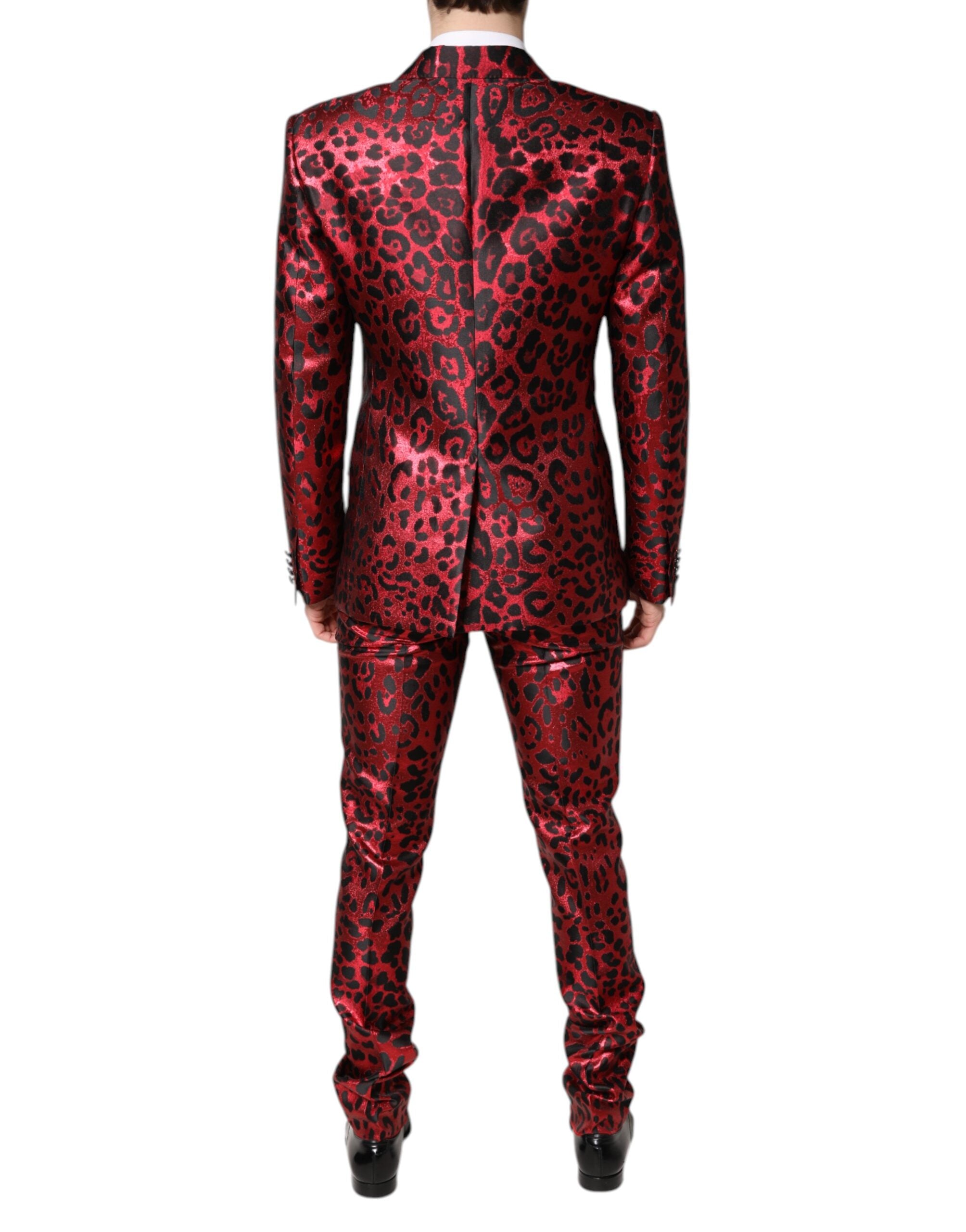 Red Leopard Double Breasted 2 Piece Suit