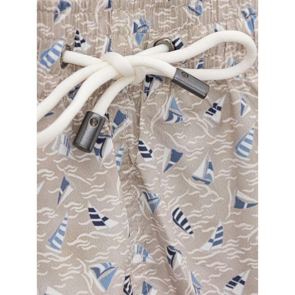 Canali Beige Polyester Swim Shorts