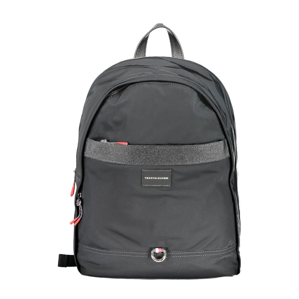 Tommy Hilfiger Black Polyester Men Backpack - Luxe Marca