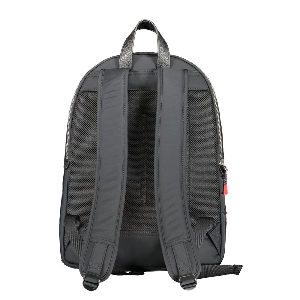 Tommy Hilfiger Black Polyester Men Backpack - Luxe Marca