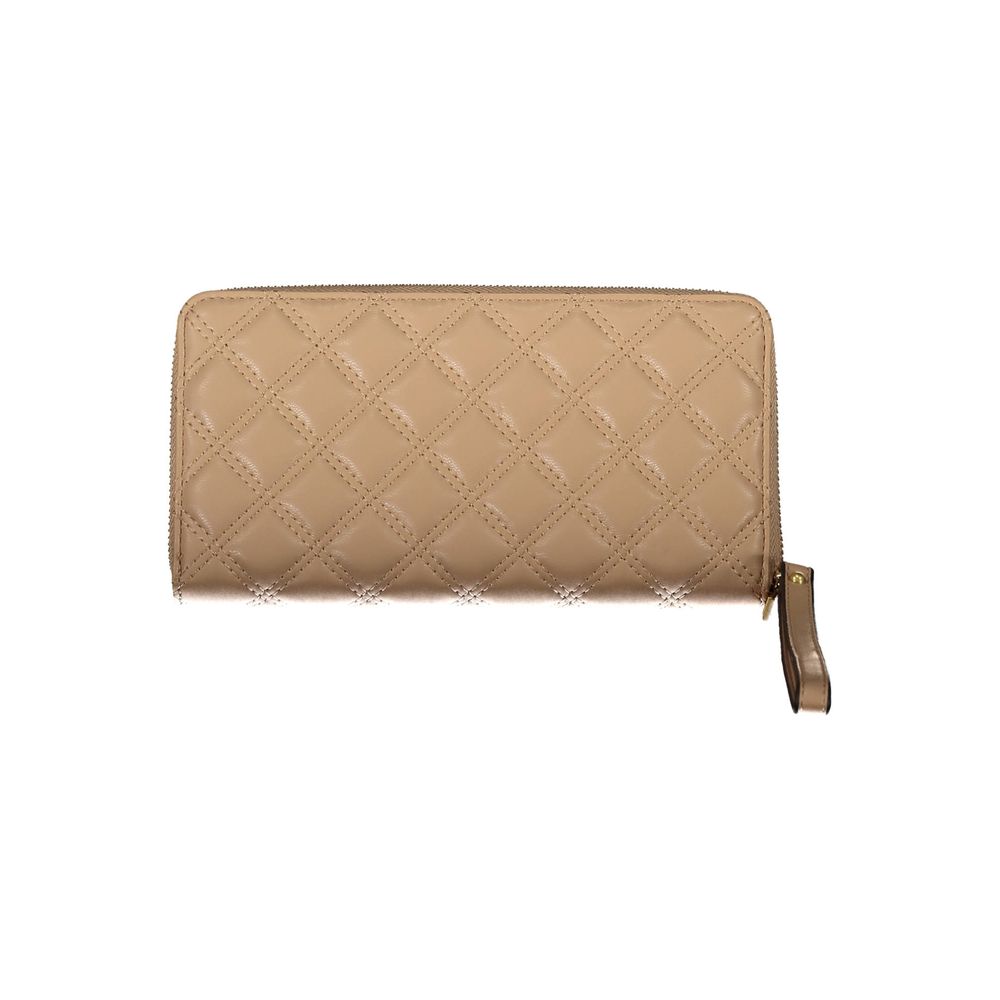 Beige Polyethylene Women Wallet