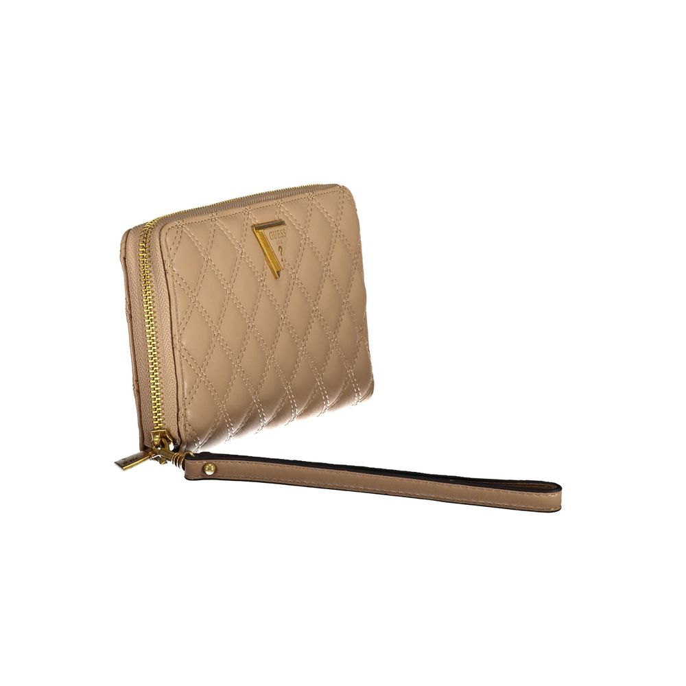 Beige Polyethylene Women Wallet