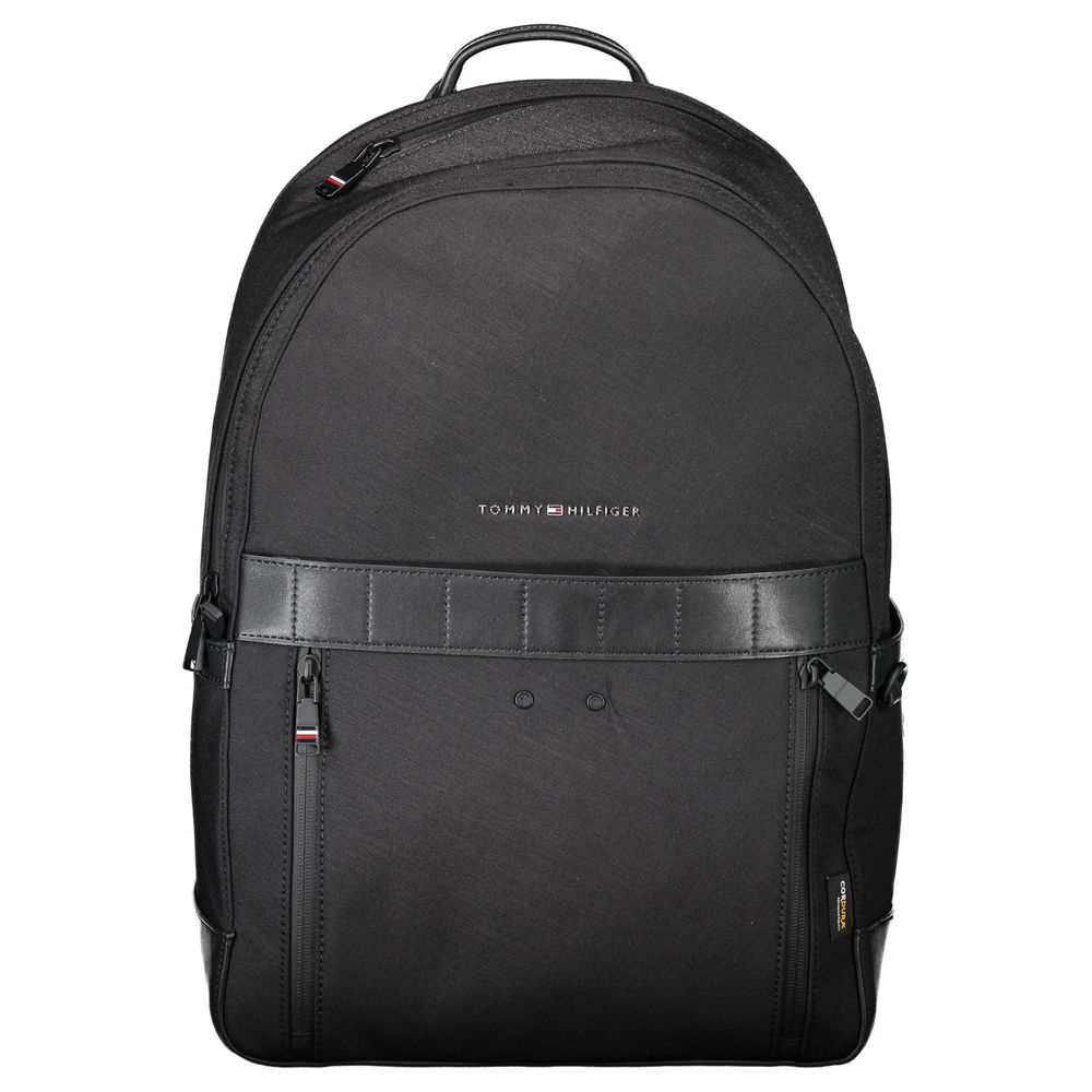 Tommy Hilfiger Black Nylon Men Backpack - Luxe Marca