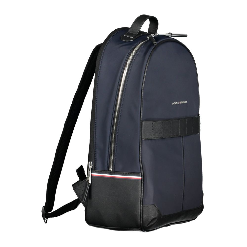 Tommy Hilfiger Blue Polyester Men Backpack - Luxe Marca
