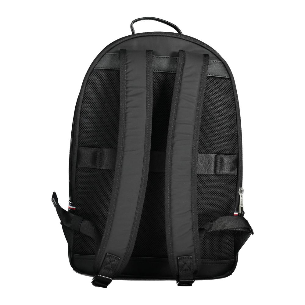 Tommy Hilfiger Black Polyester Men Backpack - Luxe Marca