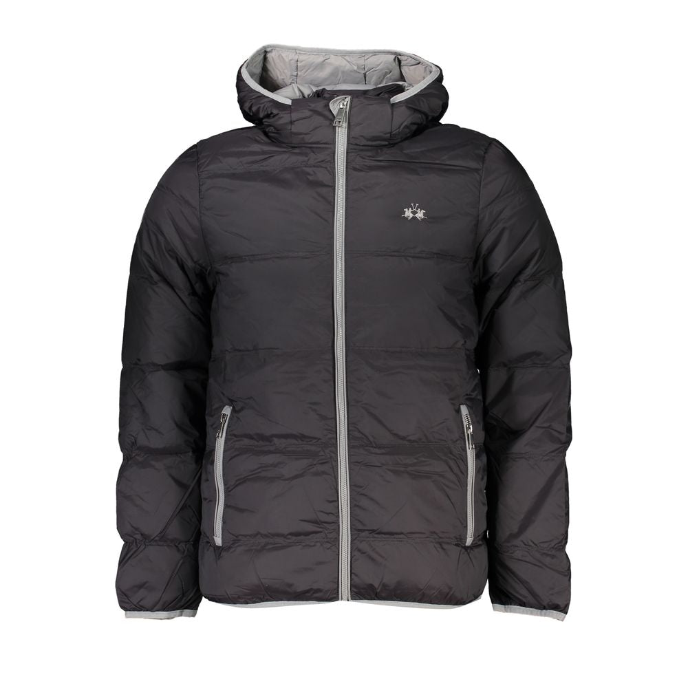 La Martina Black Polyamide Men Jacket - Luxe Marca