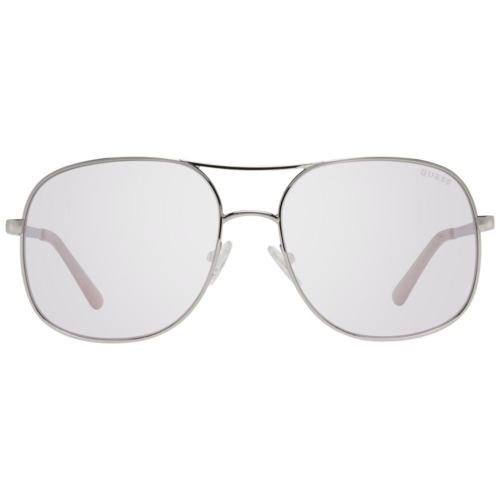 نظارات شمسية نسائية فضية من Guess