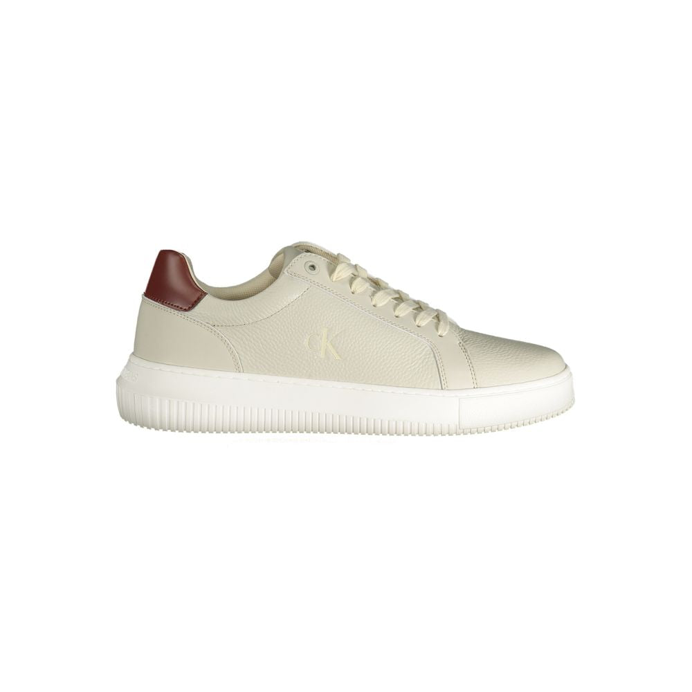 Gray Leather Men Sneaker