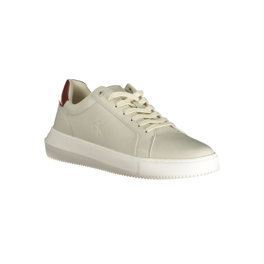 Gray Leather Men Sneaker