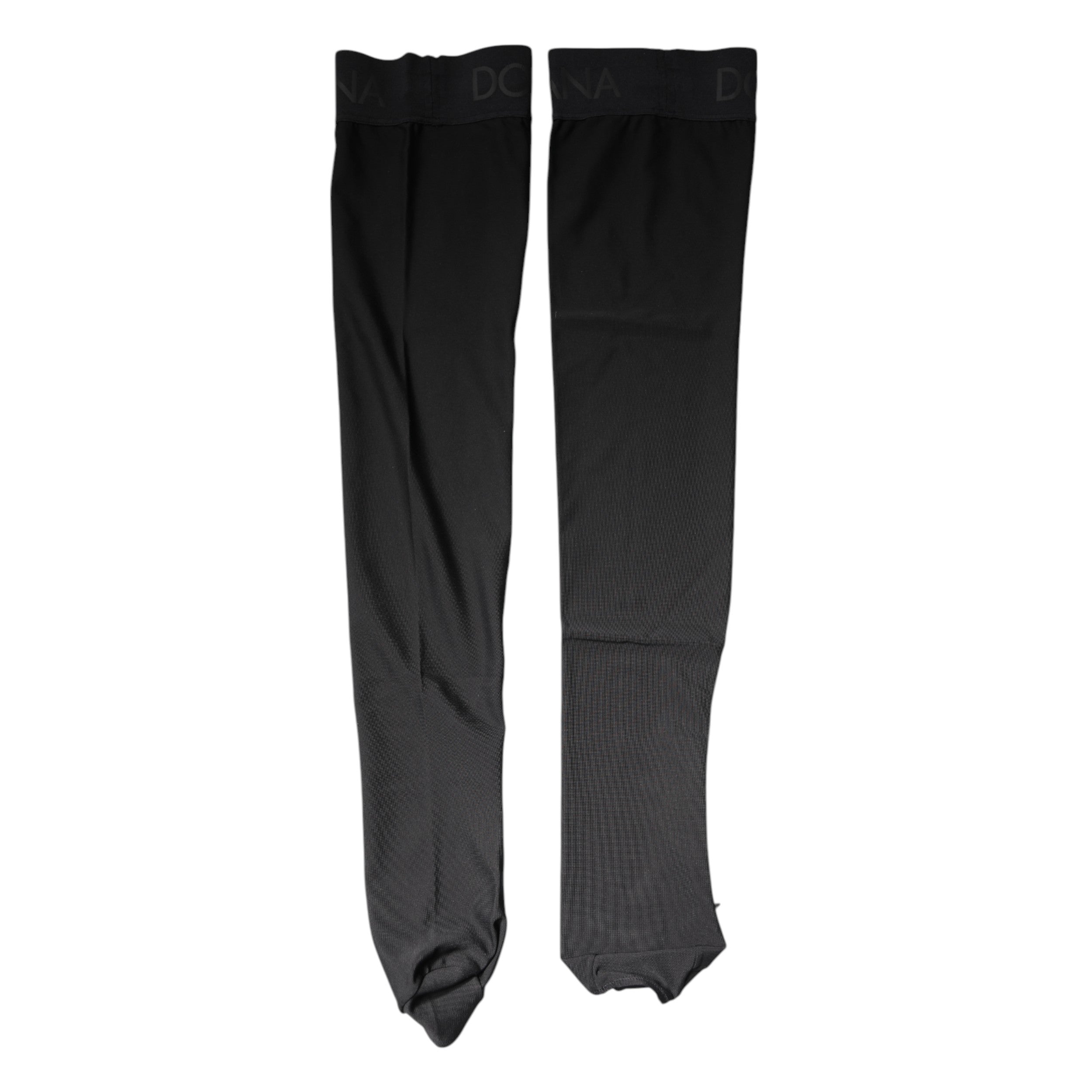 Black Viscose Stretch Over Calf Stockings Socks
