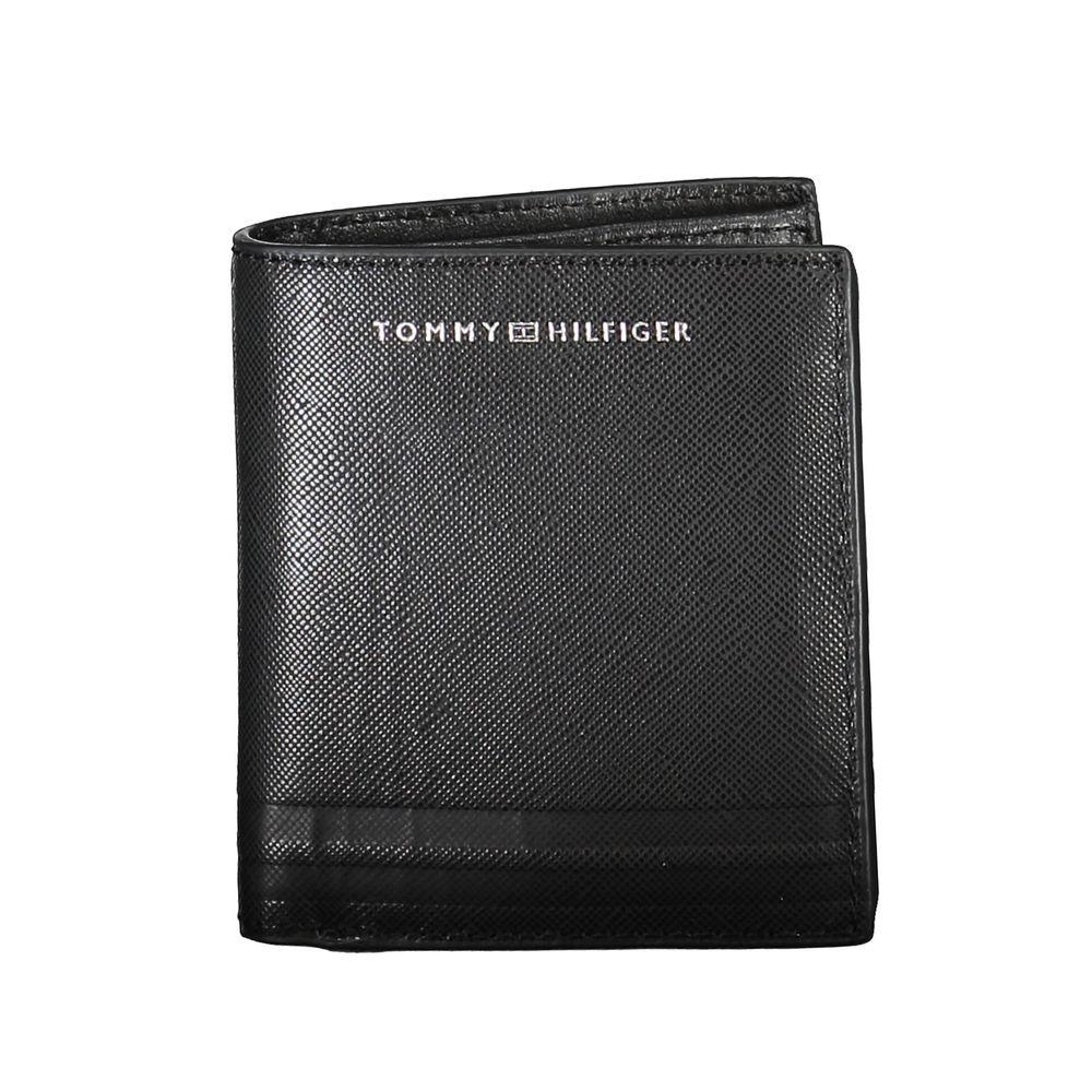 Tommy Hilfiger Black Leather Men Wallet - Luxe Marca
