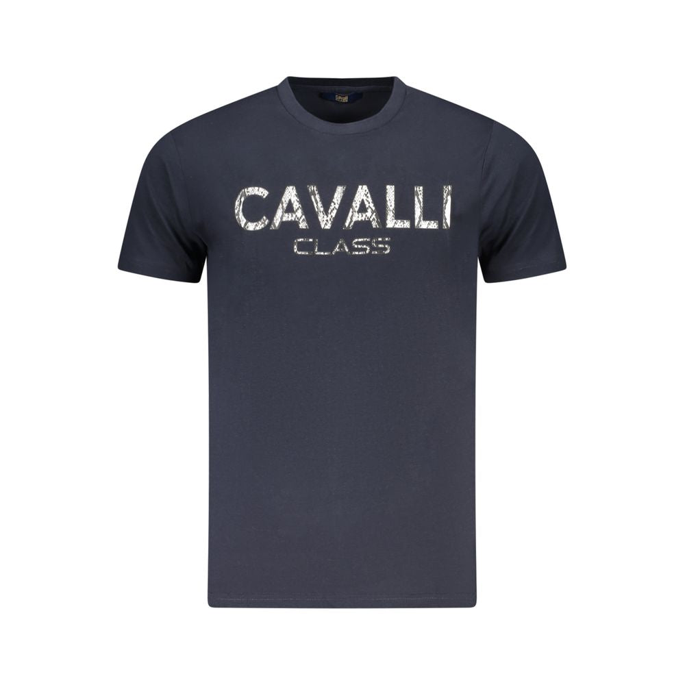 Blue Cotton Men T-Shirt