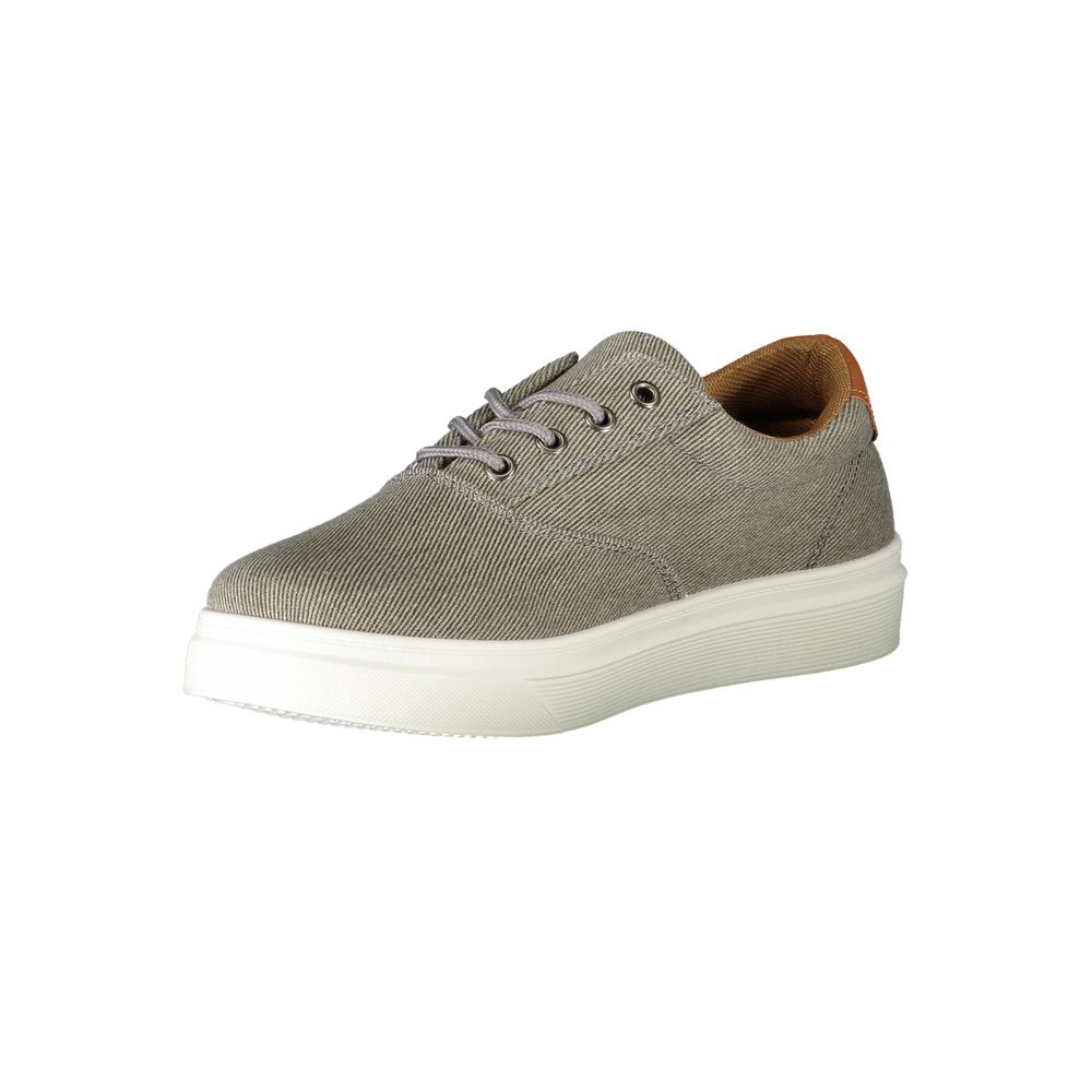 Gray Polyester Men Sneaker