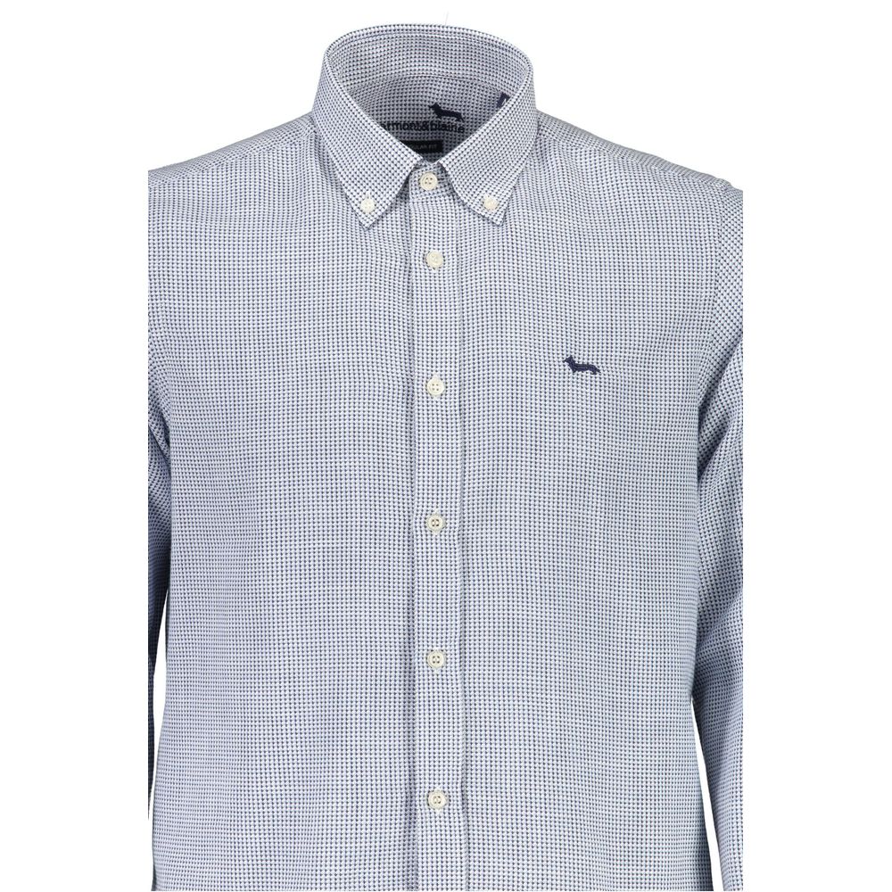 Blue Cotton Men Shirt