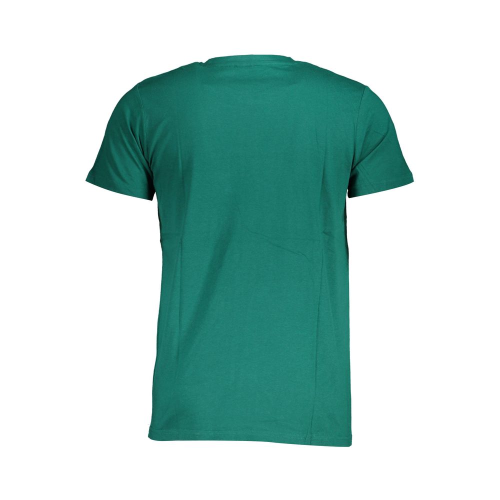 Green Cotton Men T-Shirt