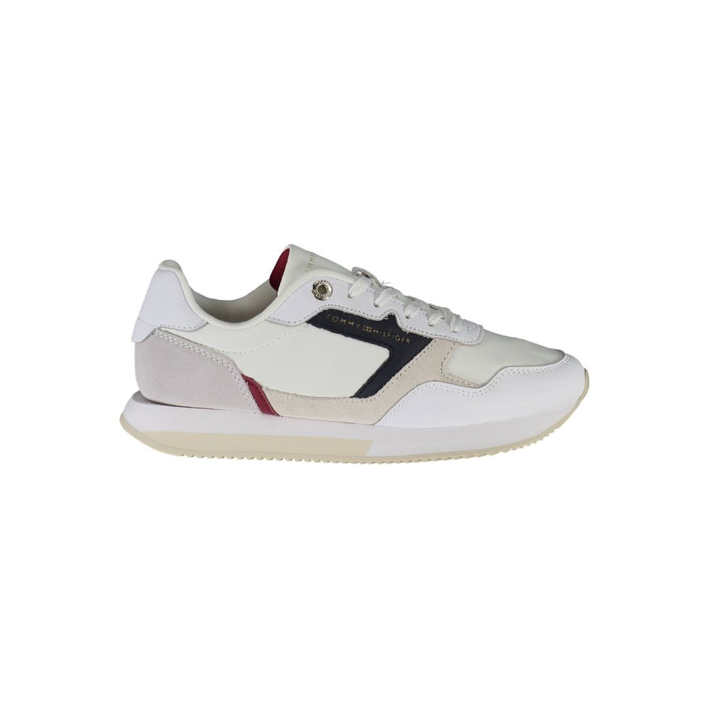 Tommy Hilfiger White Polyester Women Sneaker - Luxe Marca