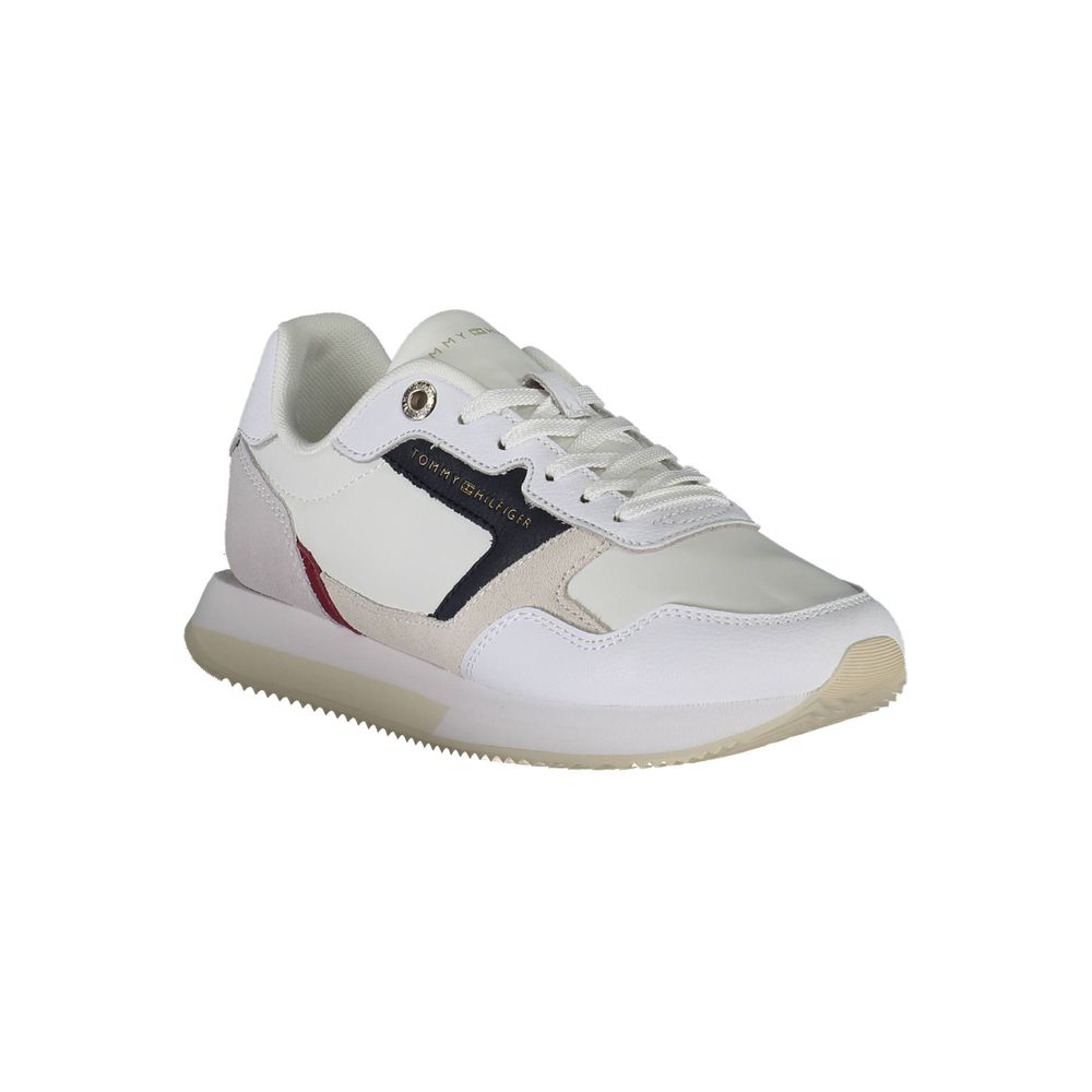 Tommy Hilfiger White Polyester Women Sneaker - Luxe Marca