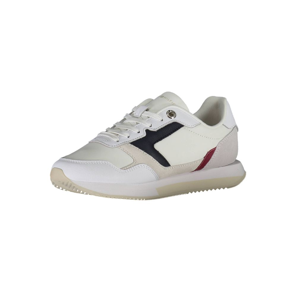 Tommy Hilfiger White Polyester Women Sneaker - Luxe Marca