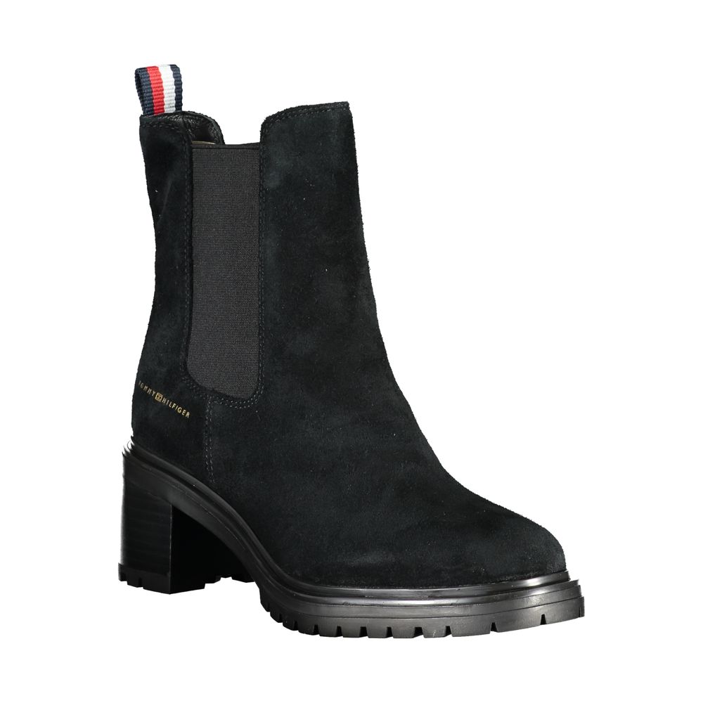 Tommy Hilfiger Black Leather Women Boot - Luxe Marca
