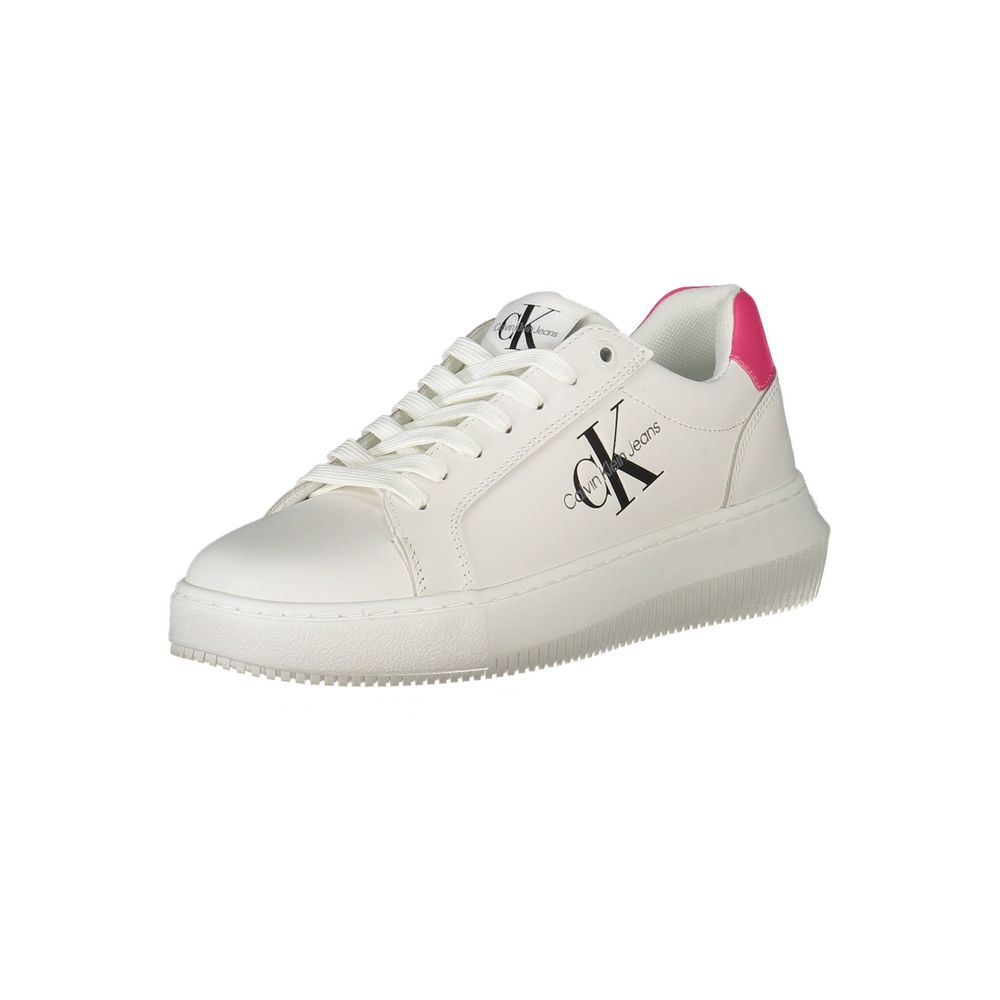 Calvin Klein White Leather Women Sneaker - Luxe Marca