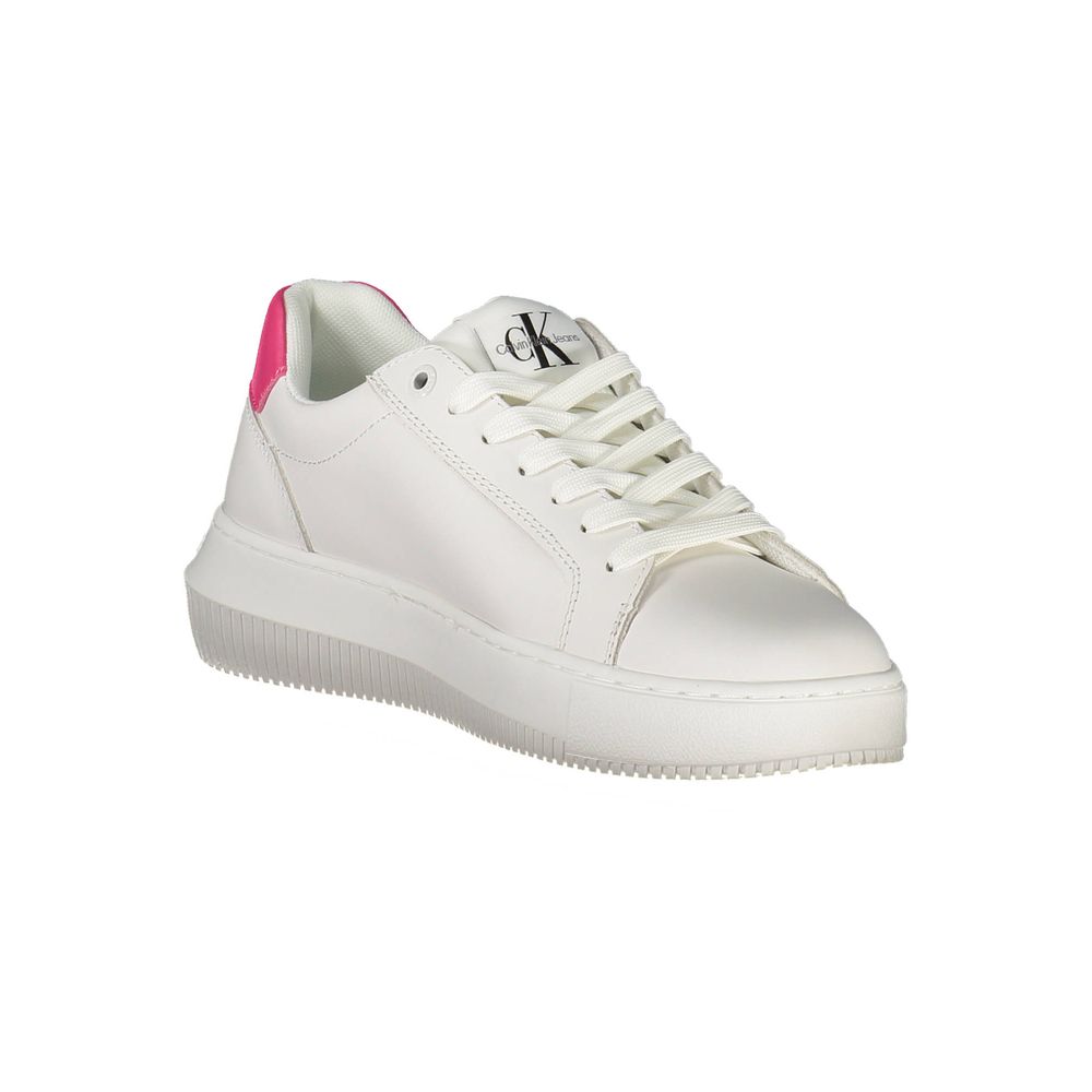 Calvin Klein White Leather Women Sneaker - Luxe Marca