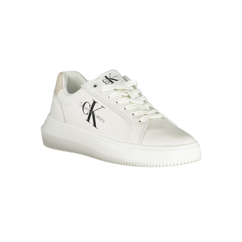 Calvin Klein Bianco Leather Women Sneaker - Luxe Marca