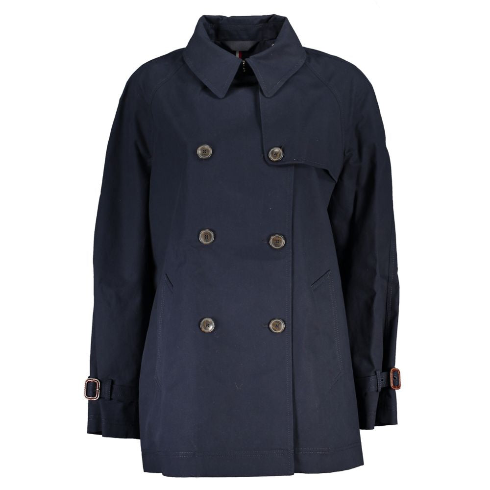 Tommy Hilfiger Blue Cotton Women's Trench Coat - Luxe Marca