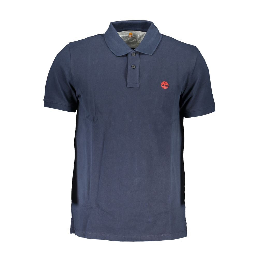 Timberland Blue Organic Cotton Men Polo Shirt - Luxe Marca