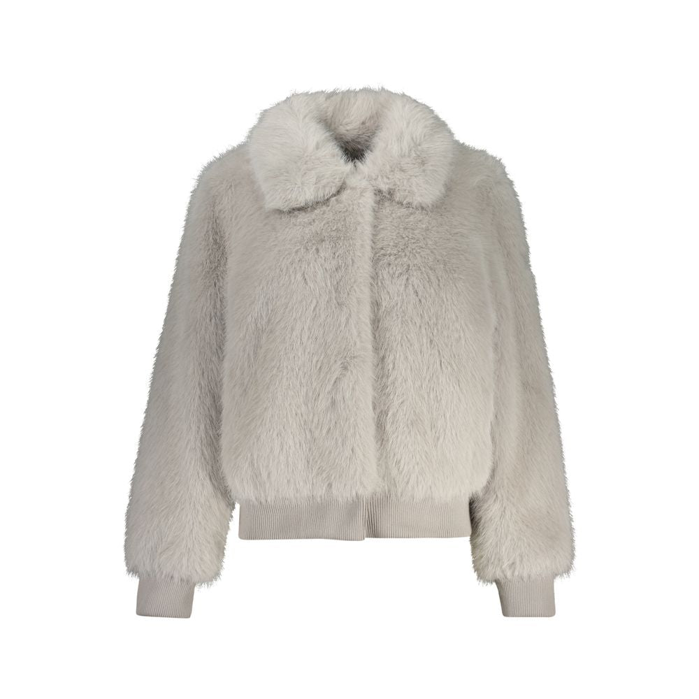 Guess Jeans Grigio Polyester Women Jacket - Luxe Marca