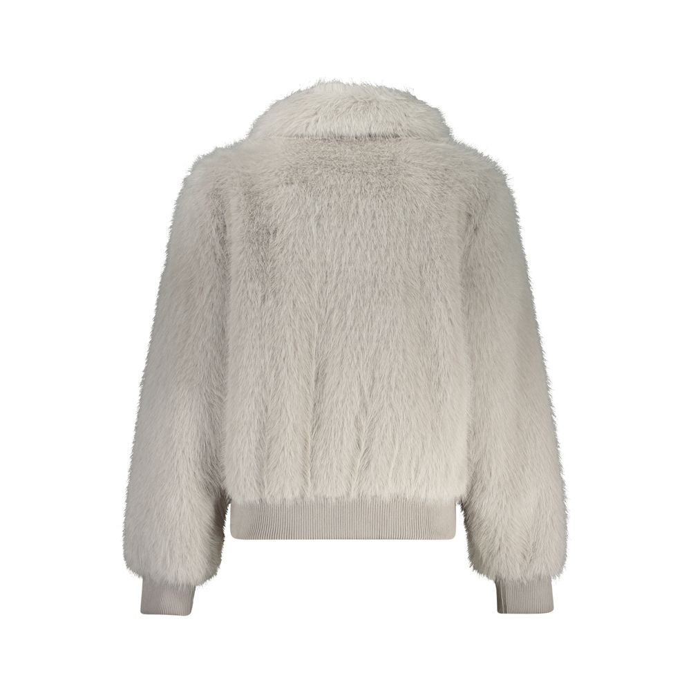 Guess Jeans Grigio Polyester Women Jacket - Luxe Marca