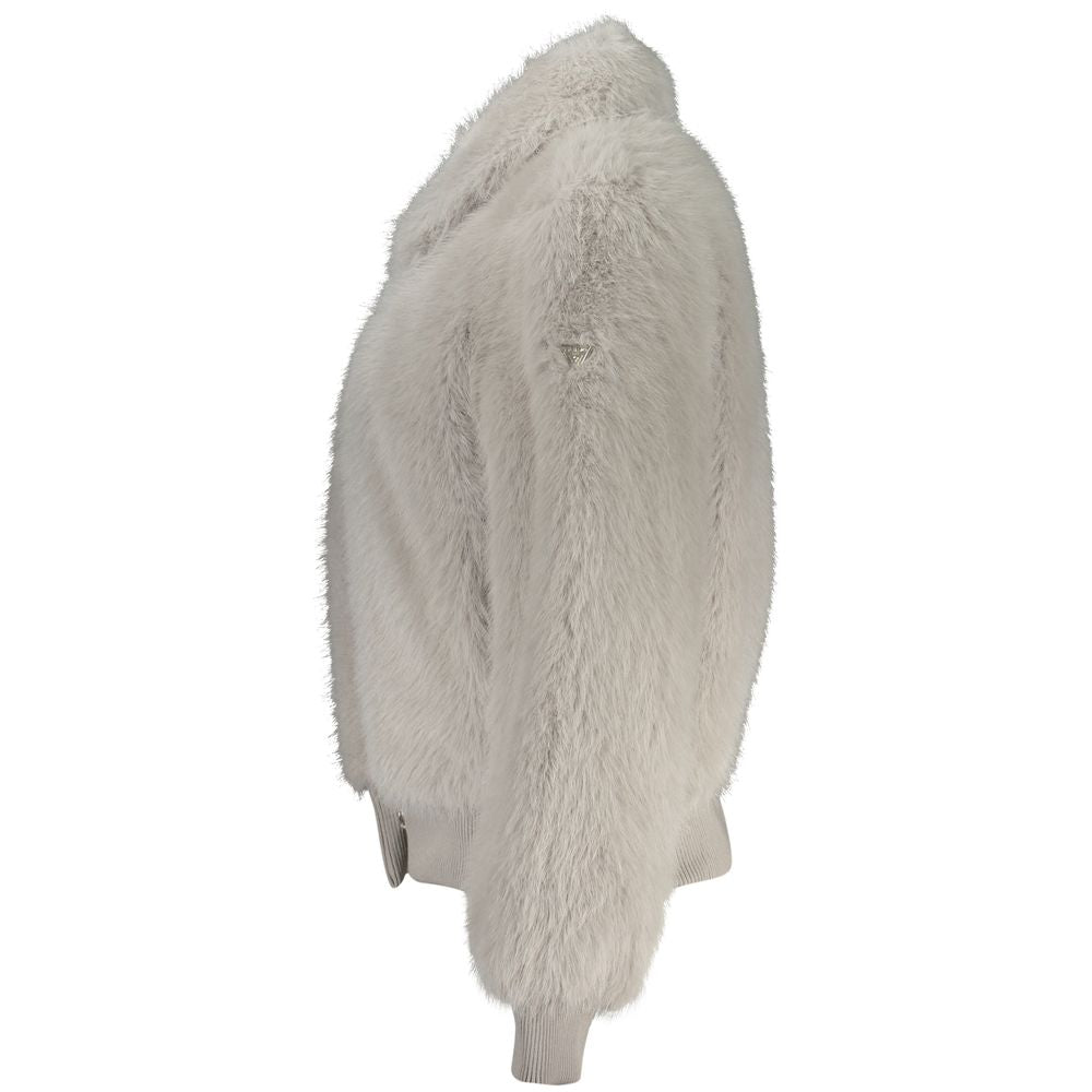 Guess Jeans Grigio Polyester Women Jacket - Luxe Marca