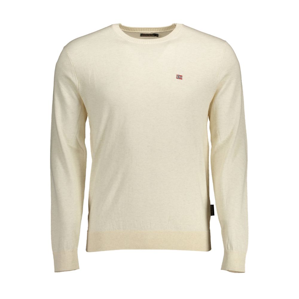 Napapijri Beige Cotton Men's Long Sleeve Shirt