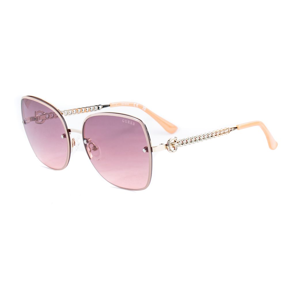 نظارات شمسية من Guess باللون الذهبي المعدني